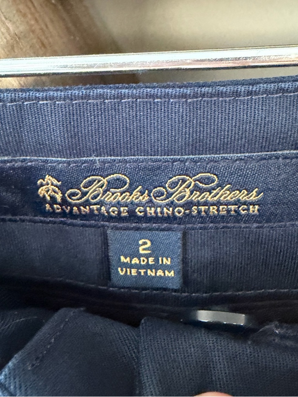 Brooks Brothers advantage chino stretch women’s navy blue pants. Size 2. - Picture 3 of 6